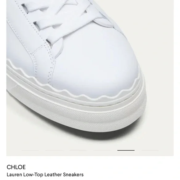 Chloé White Sneakers with Black Logo - Picture 11 of 11